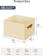5 Pack Large Closet Storage Baskets Bins for Shelves, Collapsible Fabric Closet Organizers and Storage with Polyester Handles, Decorative Baskets for Organizing Clothes, Towels, Linen Closet 14"x10" - Image 6