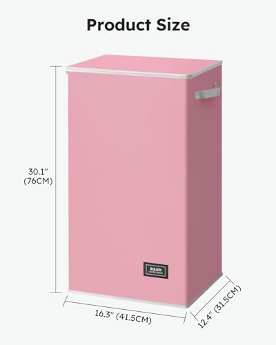 SOLEDI 100L Laundry Hamper with Lid, Large Collapsible Laundry Basket - Image 3