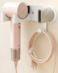 Hair Dryer Holder Wall Mounted, Hair Dryer Organizer Self Adhesive Compatible with Dyson Blow Dryer Holder Aluminum BlowDryer Holder Wall Mounted for Bathroom White by Chochoyah