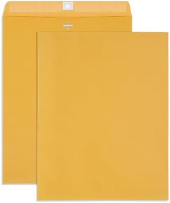 Blue Summit Supplies 100 10" x 15" Kraft Clasp Envelopes, Gummed Seal by BlueSummitSupplies