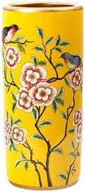 Ceramic Umbrella Stand Umbrella Holder for Entryway Hand-Made Umbrella Stand Barrels Umbrella Holder Cane Floor Standing Vase Ceramic Storage Bucket for Home Office Entrance Indoor.(Yellow 201) by Pllrbvshs