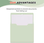 Fuutreo Magnetic Wall File Holder,6pcs,Sage Green,Vertical-large - Image 3
