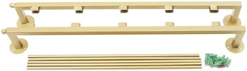 Scarf Organizer Wall Mounted, 5-Tier Scarf Display Rack, Metal Spiral Scarf Holder Belt Pants Hijab Hanger for Clothing Retail Store Home, 23.6" x 3.9" x 29.5"(Gold) - Image 2