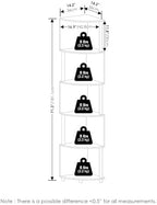 Furinno ECON Corner Shelf, 5-Tier Corner Book Shelf, Zigzag Storage Shelves, Display Rack, Bookshelf, for Organization and Storage, Living Room, Home Office, White - Image 3