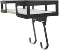 Ironing Board Holder Black with Removable Hook, Wall Mounted by Homoyoyo