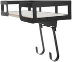 Ironing Board Holder Black with Removable Hook, Wall Mounted by Homoyoyo