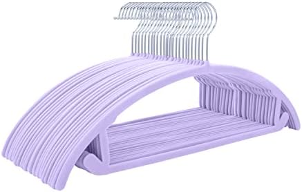 MIZGI Velvet Hangers 50 Pack, Patented Rounded Shoulder Sweater Hangers by MIZGI