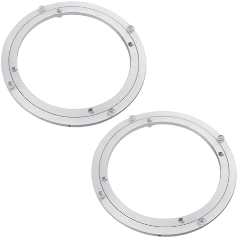 2 Pack 10 Inch Aluminium Alloy Turntable Bearing, Heavy Duty Swivel Turntables Lazy Susan for Round Dining Table, 10" Smooth Swivel Turntable for Lazy Susan Dining Table by Unknown