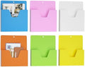 MFTEK Magnetic File Holder 6 Pockets Paper Holder, Hanging File Organizer Office Supplies Storage for Cabinets, Whiteboard, Magnetic Mail Letter Folder for Refrigerator (Classic Color-Mix) by MFTEK
