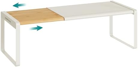 SONGMICS HOME Spice Rack, Expandable Cupboard Shelf Orgnizer,Bamboo by SONGMICSHOME