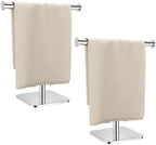 RUACQ T-Shape Hand Towel Holder Stand, 12inch, Chrome, 2 Pack by Ruacq