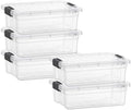 Superio 4.5 Quart Clear Plastic Storage Containers with Lids, Stackable Organizer Bins, BPA-Free Storage Boxes for Home, Office, Dorm & Classroom, 5 Pack by Superio