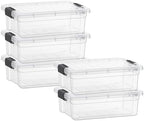Superio 4.5 Quart Clear Plastic Storage Containers with Lids, Stackable Organizer Bins, BPA-Free Storage Boxes for Home, Office, Dorm & Classroom, 5 Pack by Superio