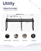 Nxconsu Expandable Shelf for Cabinets, Cabinet Shelf Riser, 8.6" Black - Image 5