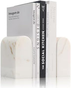 Luxury Marble Bookends for Shelves, 13LB Heavy Duty Marble Book Ends by Faticdorr