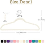 HOUSE DAY Ivory Velvet Hangers 60 Pack, Premium Non Slip Clothes Hanger - Image 5