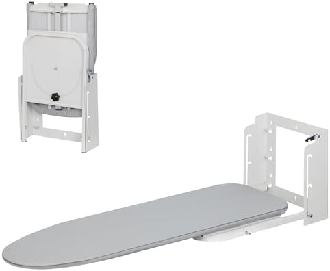 Zoes Homeware Wall Mounted Ironing Board, 180 Rotation, Space-Saving Fold Down, 36" x 12", Silver by ZOESHOMEWARE