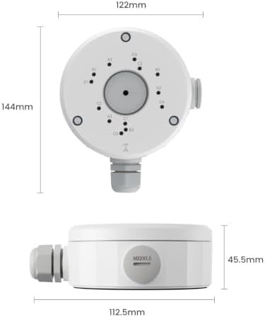 REOLINK Junction Box RLA-JBS1 Designed for Bullet Cameras B400, RLC-510A, RLC-510WA, RLC-810A, RLC-811A, RLC-811WA, RLC-81MA, RLC-81PA, RLC-1210A, Duo 2 PoE, Duo 2 WiFi, CX410 (Pack of 2) - Image 5