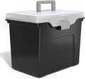 STAPLES File Box Portable Tote, Letter Size, Black, 2-Pack, Handle by Staples