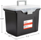 STAPLES File Box Portable Tote, Letter Size, Black, 2-Pack, Handle - Image 5