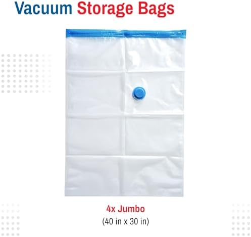 Spacesaver Vacuum Storage Bags with Hand Pump, Jumbo, 4 Pack - Image 3