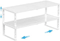 Expandable Spice Rack Kitchen Cabinet Shelf Organizer, Stackable Storage Shelves Racks, Adjustable Counter Shelving for Cabinets, Countertop, Cupboard,Pantry and More(2Packs/White/Large) by Goodqualityproducts