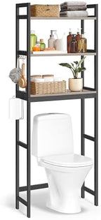 SONGMICS 3-Tier Bamboo Over The Toilet Storage, Adjustable Shelf, 66.9''H by SONGMICSbySONGMICSHOME
