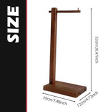 SM SunniMix Purse Display Stand Tabletop Hanger Rack Bags Display Rack Jewelry Holder Stand Necklace Organizer Stand for Countertop Use with Stable Support, Dark Brown - Image 4