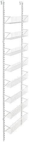 ClosetMaid 97535 Wall or Door Adjustable (8) Basket Organizer, 6.614-Inch D x 77.165-Inch H x 17.992-Inch W, White by Unknown