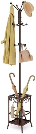 Hoctieon Coat Rack Freestanding, Coat Tree with Umbrella Holder by Hoctieon