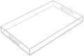 Clear Sturdy Acrylic Serving Tray with Handles-12x20Inch-Serving Coffee,Appetizer,Breakfast,Butler-Kitchen Countertop Makeup Drawer Organizer-Vanity Table Ottoman Tray-Decorative Tray by KEVLANG