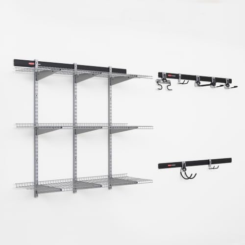 Rubbermaid 25-Piece Fasttrack Garage Storage System Kit for Garage Organization - Image 6