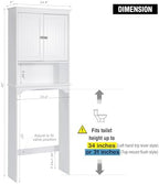 Spirich Over The Toilet Storage Cabinet with Doors, Bathroom Organizer - Image 2