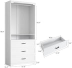 IRONCK Freestanding Closet System with Adjustable Shelves & 3 Drawers - Image 2