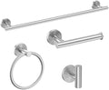 USHOWER 4PCS Brushed Nickel Bathroom Accessories Set, 24-Inch Towel Bar Set by USHOWER
