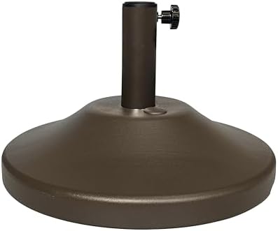 US Weight Fillable Outdoor Umbrella Base - Use with Patio Table - Bronze by USWeight