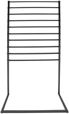 Scarf Display Stand, 10 Tier Metal Scarf Holder Organizer, Scarf Hanger Scarf Holder Scarf Organizer Belt Organizer Pants Rack Scarf Rack for Commercial Clothing Retail Store (Black, 80cm) - Image 6