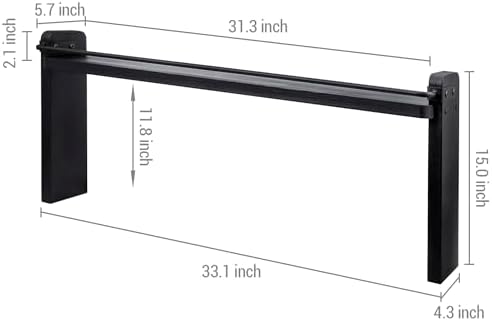 MyGift 33-Inch Stove Top Spice Shelf, Coal Black Wood & Metal Storage Rack - Image 5