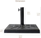 C-Hopetree 42 lb Heavy Duty Square Base Stand for Outdoor Patio Market Table Umbrella, Bronze - Image 4