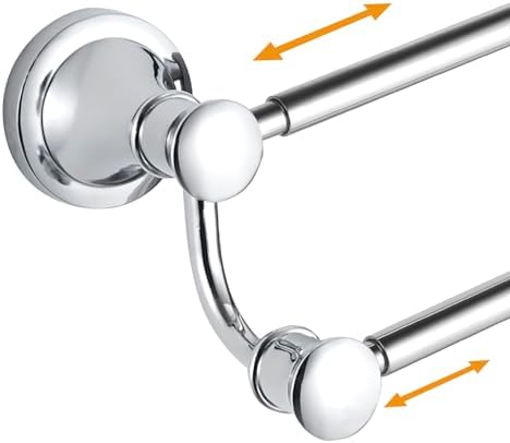Hoimpro Double Towel Bar Towel Rack for Bathroom Wall Mounted Chrome by Hoimpro