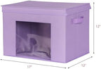 Univivi Fabric Storage Bins with Lids for Closet, 4 Pack, Purple - Image 2