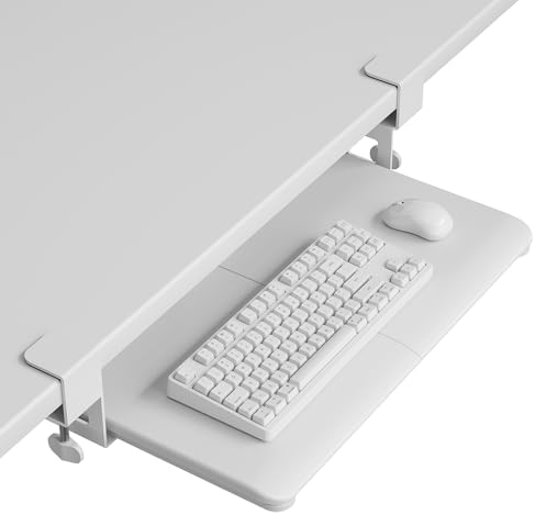 BONTEC Under Desk Keyboard Tray, Pull-Out Keyboard & Mouse Platform by BONTEC