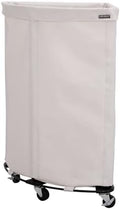 Corner Heavy-Duty Canvas Hamper w/Wheels, 24"W x 17.7"D, Natural White by Unknown
