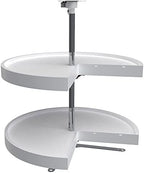 Rev-A-Shelf 2 Tier Pie-Cut Plastic Lazy Susan for Corner Base Cabinets, 24" by Rev-A-Shelf