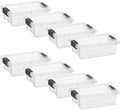 Superio Clear Storage Boxes with Lids, 1.27 Quart Plastic Container Bins for Organizing, Stackable Crates, BPA Free, Non Toxic, Odor Free, Organizers for Home, Office and Dorm, 8 Pack by Superio