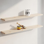 Homeforia 60 Inch DIY Floating Shelves, High-End Solid Pine Wood, Set of 2 by Homeforia