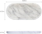 OOBOOB Oval Natural Marble Bathroom Tray for Decor Countertop, Marble Vanity Tray for Candles Perfume, Jewelry, Cosmetics, Elegant Vanity Organizer for Jewelry, Perfume - Image 6