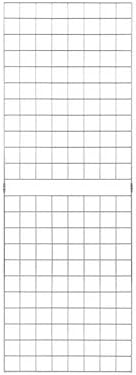 Econoco Portable Grid Panels, Wire Display, 3 Pack, Chrome, 2x6ft - Image 2