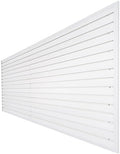 FRAYSCENT Slat Wall Paneling Garage Wall Organizer, Slatwall Panels Garage Tool Organizer Wall Mount Garage Slat Wall Storage Systems, Slat Board PVC Wall Panels Garage Storage (White, 8ftx4ft) by FRAYSCENT