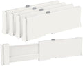 Vtopmart Drawer Dividers for Clothes 4 Pack, Adjustable 4" High Expandable from 11.6"-17" Dresser Drawer Organizer, Plastic Drawers Separators for Dresser, Baby Clothes, Kitchen and Office Storage by Vtopmart